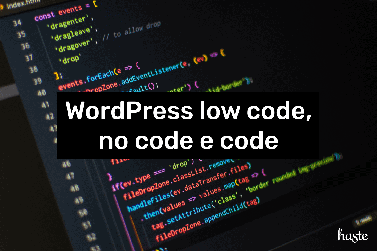 WordPress low code, no code e code. Imagem ilustrativa.